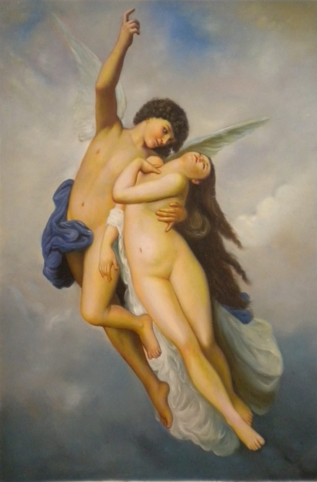 store falso d'autore Psiche e Cupido di Bouguereau